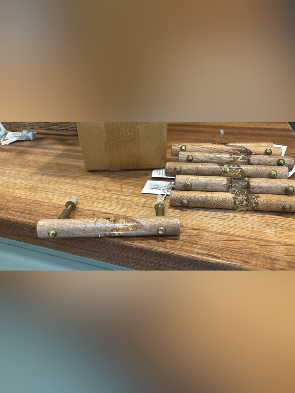 Wooden and Resin Cabinet Pulls 26 count